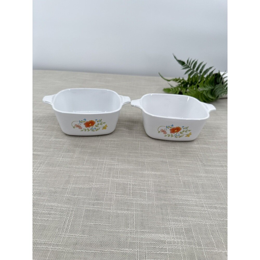 Vintage CORNING WARE WILDFLOWER P-43-B  2-3/4 Cup Petite Casserole Dish No Lids